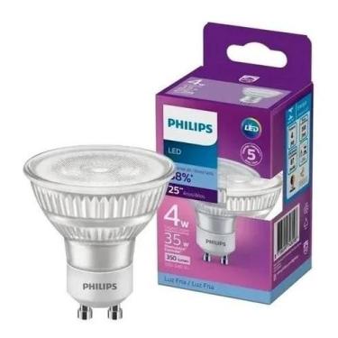 Imagem de Kit 24 Lâmpada Led Dicroica 4w Gu10 350lm Philips Bivolt, 127/220V, BR