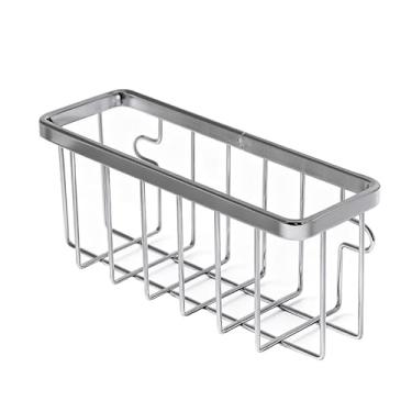 Imagem de JANE'S CUTIE Suporte de esponja para pia de cozinha, suporte de esponja para pia de cozinha, caixa de pia, suporte de sabão para lavar louça (cinza prateado)