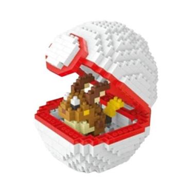 Imagem de Novo 20 estilos poke bola blocos pequenas partículas mini construção m