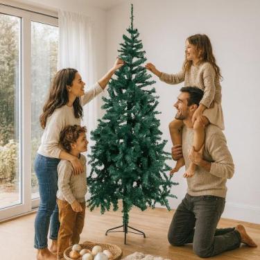 Imagem de Árvore De Natal Pinheiro 1,80m 720 galhos - Verde - TUUT