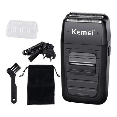 Imagem de Barbeador Km-1102 Shaver Elétrico Sem Fio Kemei 2 Lâminas