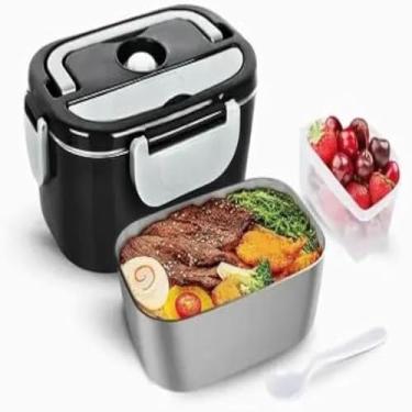 Imagem de Porta alimentos, portatil, aquecimento eletrico, refeicao fresca e saborosa, leve e compacta.