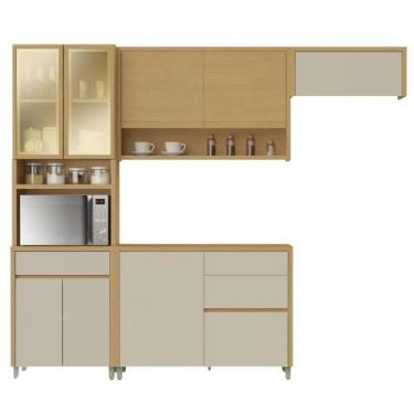 Imagem de Armário De Cozinha Completa 100% MDF 8 Portas 4 Gavetas Cléo Madeirado