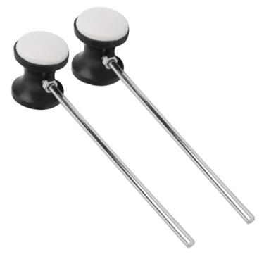 Imagem de Luqeeg Batedor de Pedal de Tambor, Peça de Reposição Forte e Durável para Instrumento de Percussão Batedor de Pedal de, Ideal para Performance de Baterista, Feltro de, Cabo de Aço Inoxidável