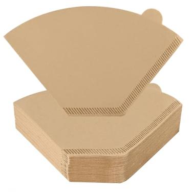 Imagem de 200 filtros de café cone nº 4, 8 a 12 xícaras, 4 filtros de café, 4 cones de papel natural, filtro de café descartável para máquina Ninja, gotejador de café e cafeteira de gotejamento