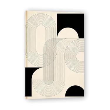 Imagem de Arte em tela minimalista branca infinita: Serenidade tons neutros grande área em branco para decoração de espaço calmo 50 x 75 cm emoldurado