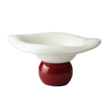 Imagem de Fruteira Fruteira com drenagem, moderna e criativa, colorida, com base removível, grande capacidade para frutas vermelhas e decoração. Decoração de mesa(Branco)