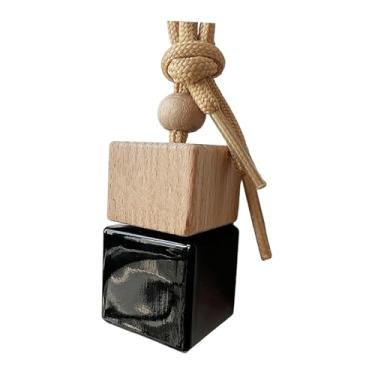 Imagem de Ｂｅｓｇａ Frasco difusor de aromatizador de carro para pendurar, frasco de perfume, 8ml, de vidro vazio para óleo essencial, pingente para decoração de carro e, Preto
