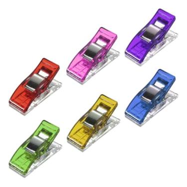Imagem de Kit 75 Mini Prendedores Newz 2,6cm x 1cm para Tecido e Artesanato | Grampo Plástico Resistente Colorido para Costura, Patchwork, Scrapbook e Organização