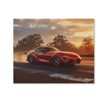 Imagem de HouLaiZhe Drift Sports Car Sup Jdm Pôsteres Pôr do Sol Tela Parede Estética Decoração de Parede Pintura de Parede Sala de Galeria Decoração de Parede para Quarto Sala de Estar Escritório 11 x 14
