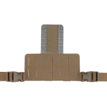 Imagem de FoldPanel MOLLE Suporte suspenso para caixa de rádio PRC 152/148, suporte de placa para walkie talkies bolsa com alça de peito ajustável e fivela, equipamento de peito expandido anexado ao colete