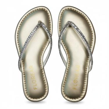 Imagem de Rasteira De Dedo Infantil Menina Brilho Casual Florear 132