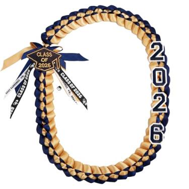 Imagem de FOMOMDI Colar trançado de formatura 2026 Leis para graduação, para estudantes universitários, materiais de festa de pós-graduação, 2026, Poliéster, Sem Pedra Preciosa