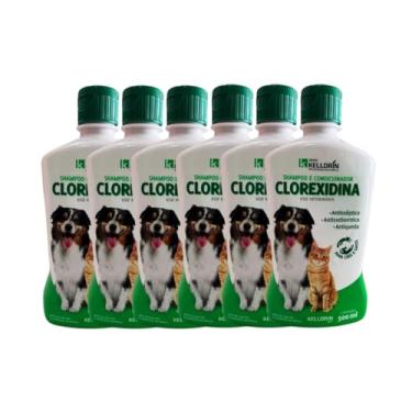 Imagem de Kit 6 Shampoo 5 Em 1 500ml Antisséptico Hidratante Cães Gatos Pele Sensível