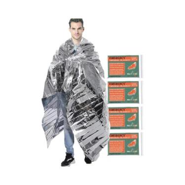 Imagem de Cobertor Térmico Mylar Kit De Sobrevivência De Emergência Primeiros So