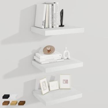 Imagem de Fun Memories Prateleiras flutuantes profundas de 30,5 cm, prateleiras de parede de madeira, 40,6 x 30,5 cm, prateleira de armazenamento rústica extra mais profunda e mais espessa para lareira, sala de