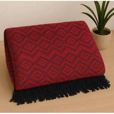 Imagem de Mantas Decorativas 100% Algodão - Conjunto Luxuoso para Cama e Sofá, Modelos Exclusivos, Macias e Laváveis(TAMBABA 2,40x180m VERMELHA)