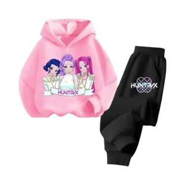 Imagem de Conjunto De Moletom Com Capuz Para Crianças K-pop Demon Hunter Menina 