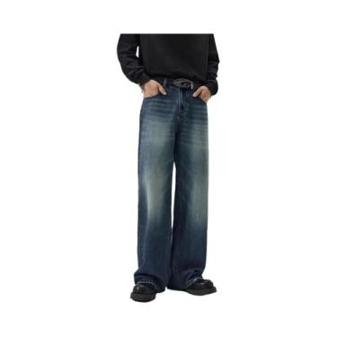 Imagem de Calças Jeans Vintage Masculinas Estilo Baggy Desgastadas Em 4 Cores Ou