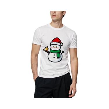 Imagem de Camiseta Casual Masculina De Verão Com Estampa De Boneco De Neve Moda 