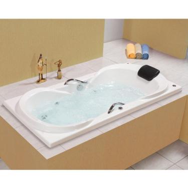 Imagem de Banheira Hidromassagem Astra Due Luxo 160cmx90cmx44cm 04 Jatos Acrílico P1 com Aquecedor 220v