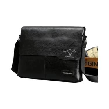 Imagem de Bolsa De Ombro Masculina Grande Em Couro PU Para Negócios, Mensageiro,