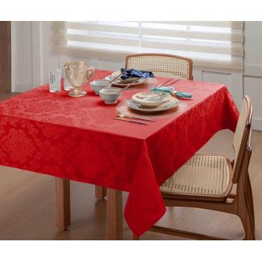 Imagem de Toalha Mesa Retangular de Jacquard 1,40m X 1,35m (Vermelho)