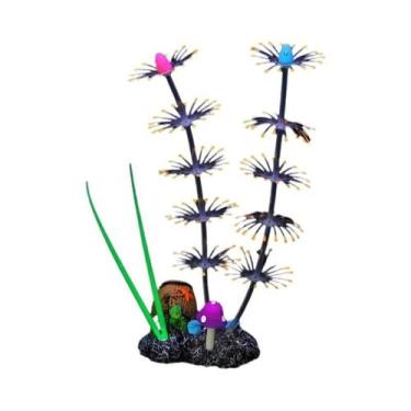 Imagem de Plantas Aquáticas Fluorescentes De Silicone Para Decoração De Aquário 