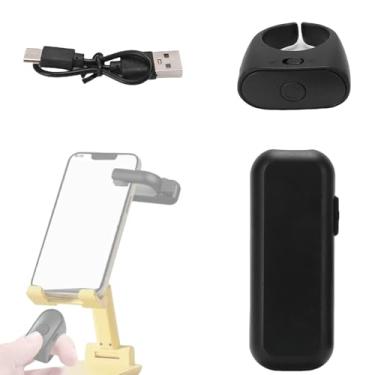 Imagem de VBESTLIFE Virador de Página Com Controle Remoto, Clicker Sem Fio para Tablets Android IOS, Com Tecla Mudo e Carregamento Tipo C, para Leitura de Rolagem do TikTok (preto)