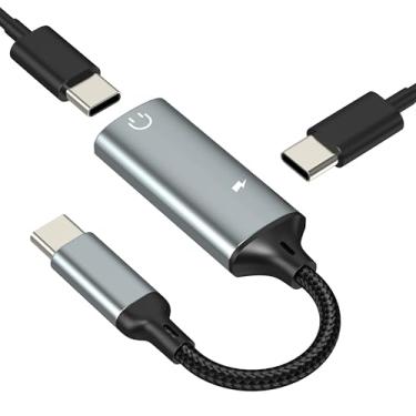 Imagem de Adaptador USB C para fone de ouvido (2 em 1) para iPhone 17, 16 e 15, divisor de carregador, tipo C, conector de áudio, cabo auxiliar de carregamento duplo, fone de ouvido rápido multiportas, para