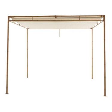 Imagem de Pergolado Bambu De Aluminio P/ Jardim 2,54x4m Frete Grátis - Naterial