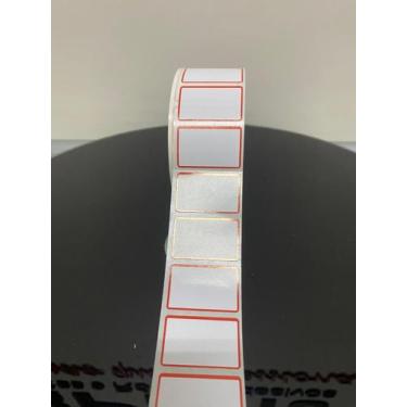 Imagem de Etiqueta Adesiva Com Borda Vermelha 40X25Mm - Rolo 1.000Und - Rprintt