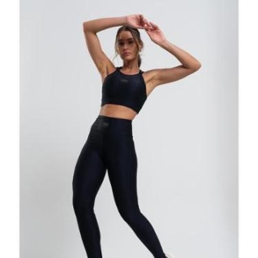 Imagem de Calça Legging Suplex Canelada Com Brilho E Recortes Salvatore Fashion-Feminino