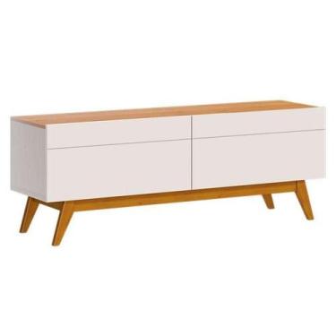 Imagem de Rack Bancada Classic 2 Gavetas Off White Nature - Imcal - IMCAL MÓVEIS