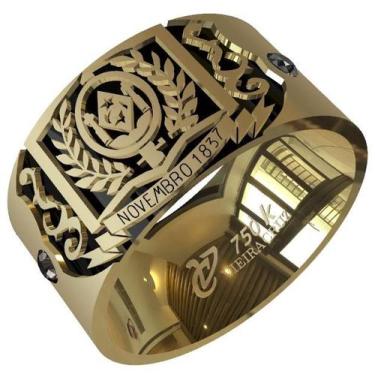 Imagem de Anel de Formatura de Brigada Militar em Ouro 750K - Vieira Cruz Joias