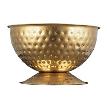 Imagem de Balde de gelo grande para festa com capacidade para festas domésticas, bacia de champanhe, bebida, geladeira, banheira (ouro)