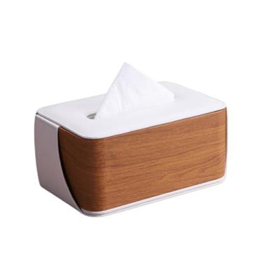 Imagem de Organizador prático criativo retangular de couro para abrir e fechar na parte inferior do guardanapo de mesa dispensador facial