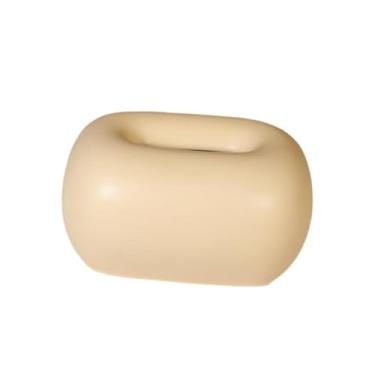 Imagem de predolo Porta-lenços de cerâmica, porta-guardanapos, enfeite de mesa original para sala de estar, escritório, mesa de cabeceira e cozinha, Amarelo