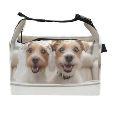Imagem de STAYTOP Lancheira Happy Dog Getting Married com fivela de alça, lancheira isolada para meninos e meninas, lancheira térmica para trabalho escolar