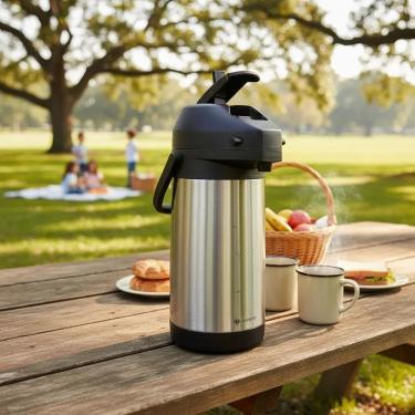 Imagem de Garrafa Térmica 100% Inox 2,5l Madri Unitermi Quente E Frio