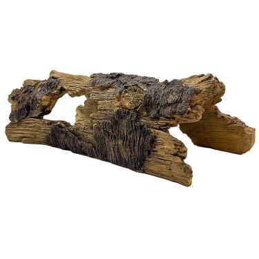 Imagem de Teaeeno Caverna de peixes de tronco falso, controle de predadores e abrigo decorativo para carpas e peixes, lagoas, aquários e terrários (deserto)