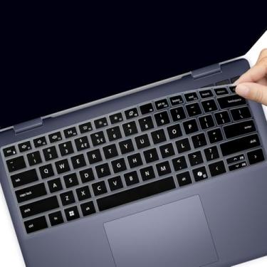 Imagem de Capa de teclado para Dell 14 Plus DB04250 DB04255 DB14250 DB14255 35.6 cm, Dell Inspiron 14 5440 5441 5445 7440 7441 7445 e Inspiron 16 7640, Inspiron Plus 74411 74400 Laptop 7640 - Preto