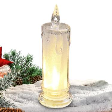 Imagem de Velas de LED | Candelabros Iluminados a Pilhas | Velas Que Não Precisam De Chama | Para Mesa De Jantar Lareira Festas Aniversário Natal E Para Uso No