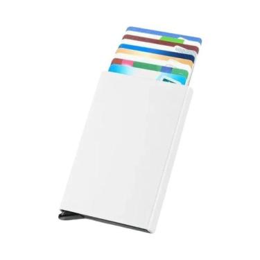 Imagem de Carteira Masculina Slim Anti RFID Para Cartões De Crédito Com Sistema 