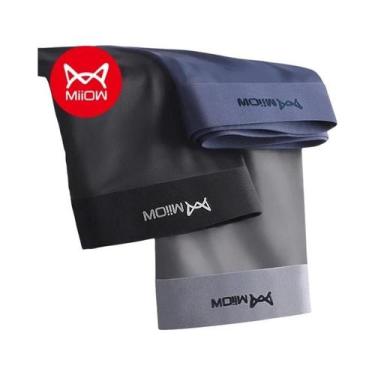 Imagem de Cuecas Boxer Masculinas Antibacterianas De Seda Gelada Com Grafeno, Ki