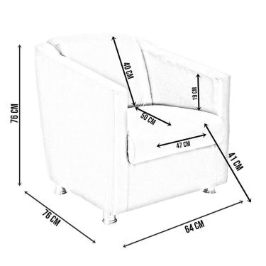 Imagem de Kit 2 Poltronas Mila Corino Cores Pé De Plástico Cromado - Bordô Corino