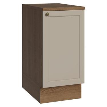 Imagem de Balcão de Cozinha 40 cm 1 Porta Rustic/Crema Vik Madesa, Rustic/Crema