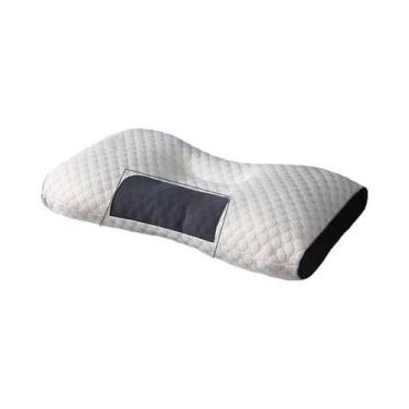 Imagem de Almofada Ortopédica Cervical De Fibra De Soja Para Massagem E Sono, Al