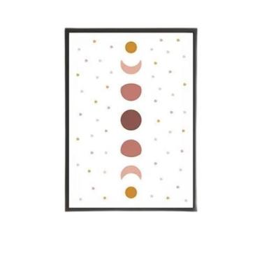 Imagem de Quadro Sequência De Luas Boho 45X34Cm - Quadros On-Line