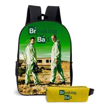 Imagem de Kit Escolar Juvenil Série Bad Breaking com Mochila Estilizada e Estojo